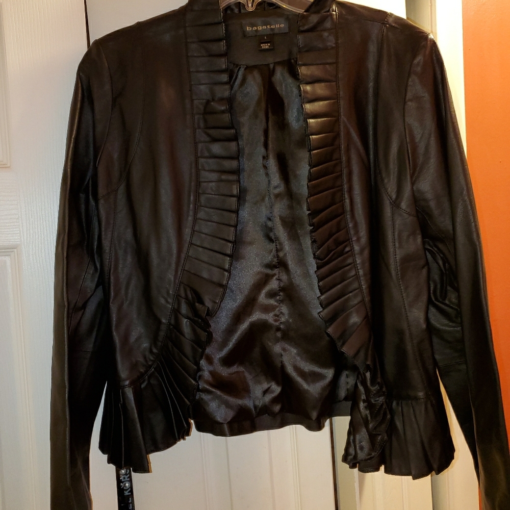Faux leather jacket